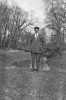 Man standing in Front of Ditch